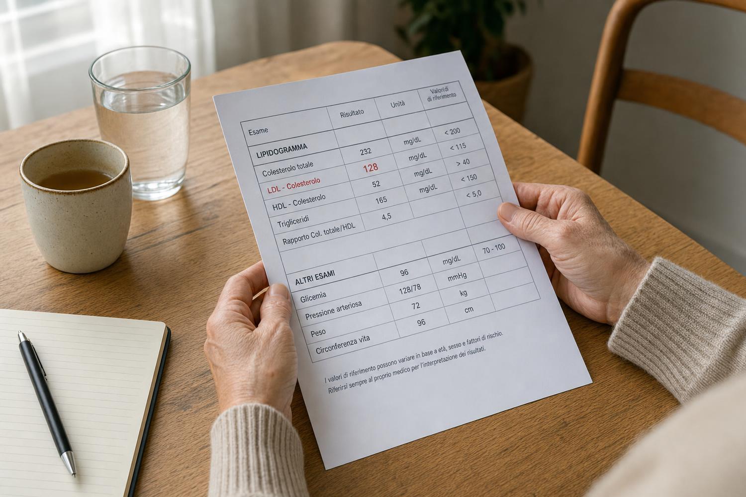 Colesterolo a 60 anni: il numero che vedi non dice tutta la verità