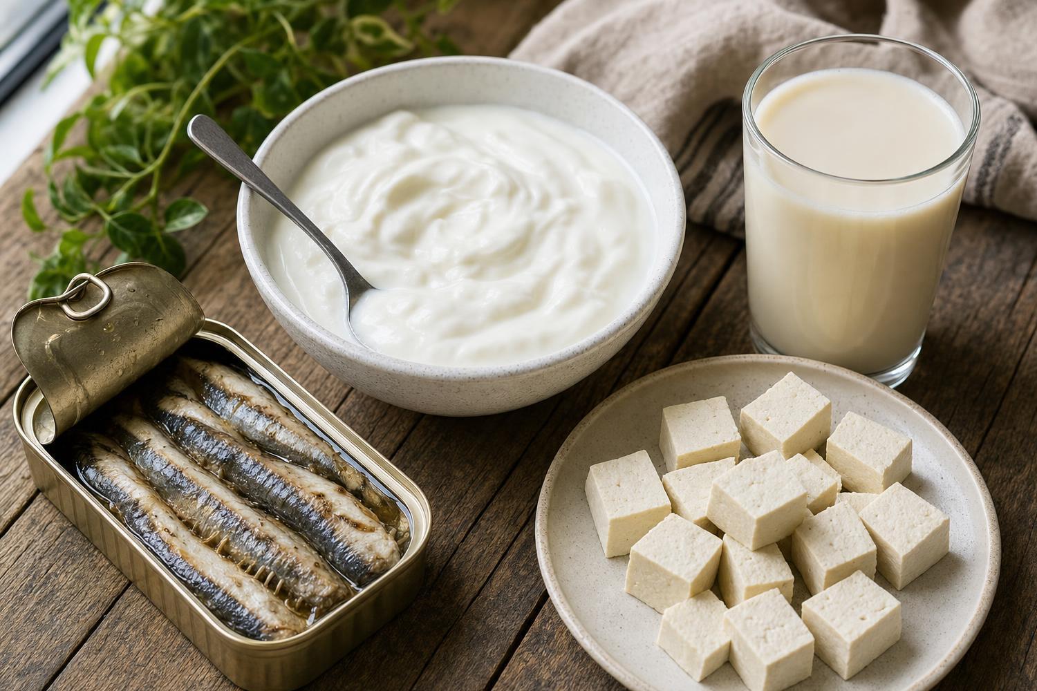 4 cibi ricchi di calcio per osteoporosi