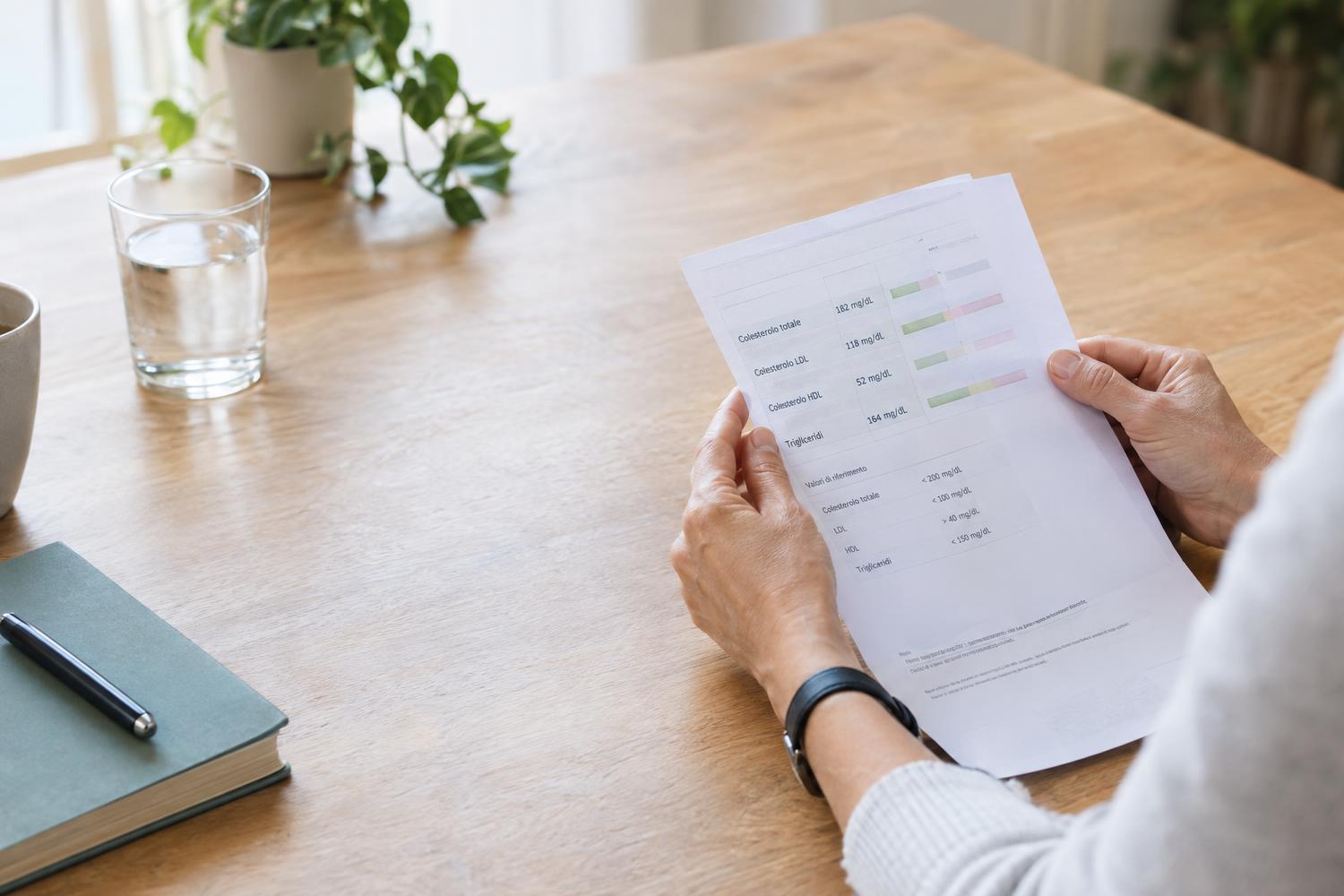 Cerchi una tabella con i valori di colesterolo per età?