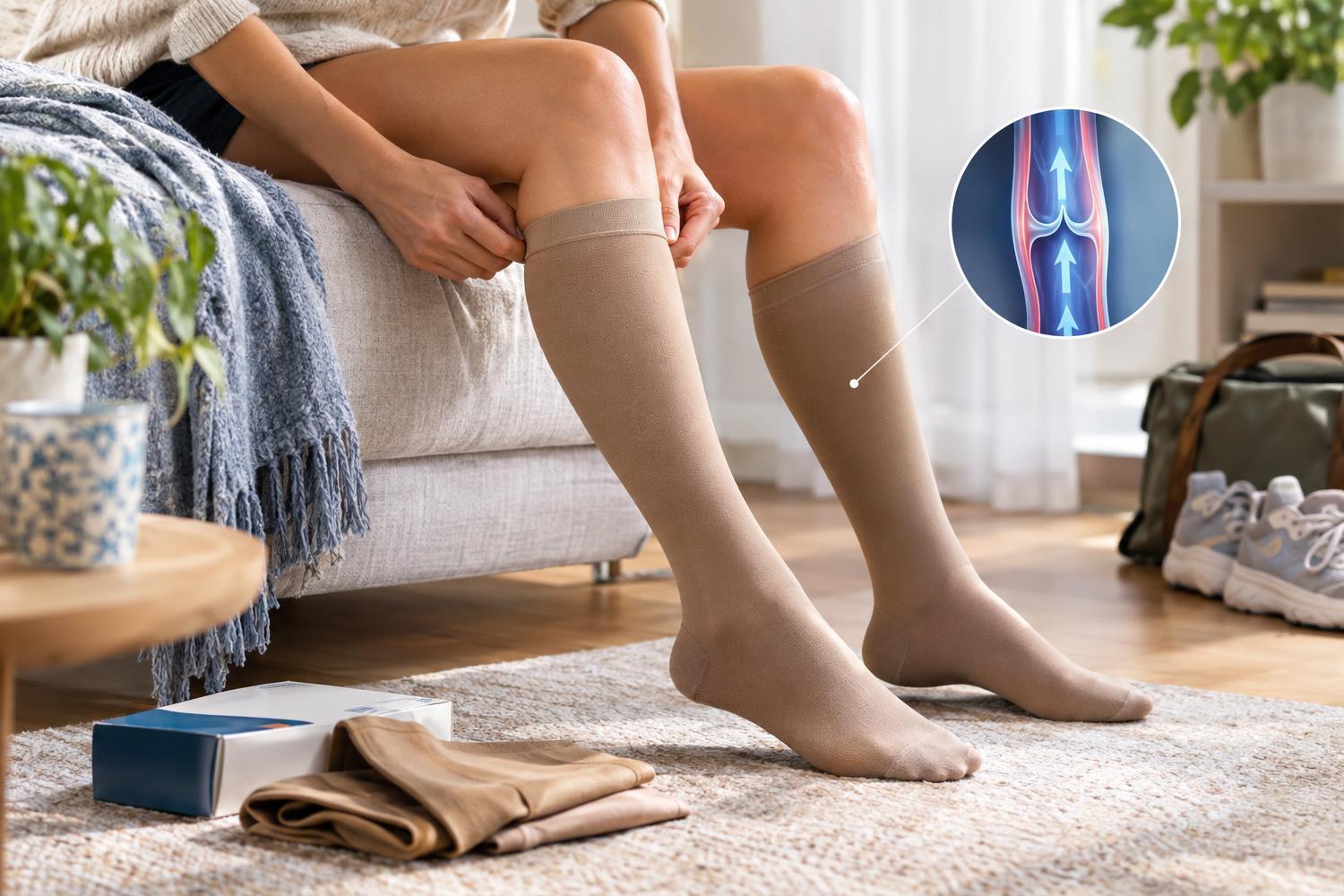 Gambe gonfie? Ecco quando le calze compressive possono farti male
