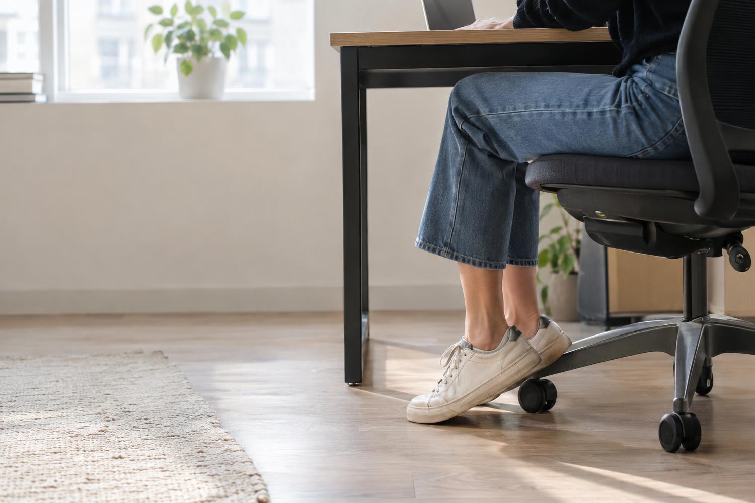 Muovere le gambe alla scrivania aiuta davvero? No, non è come credi