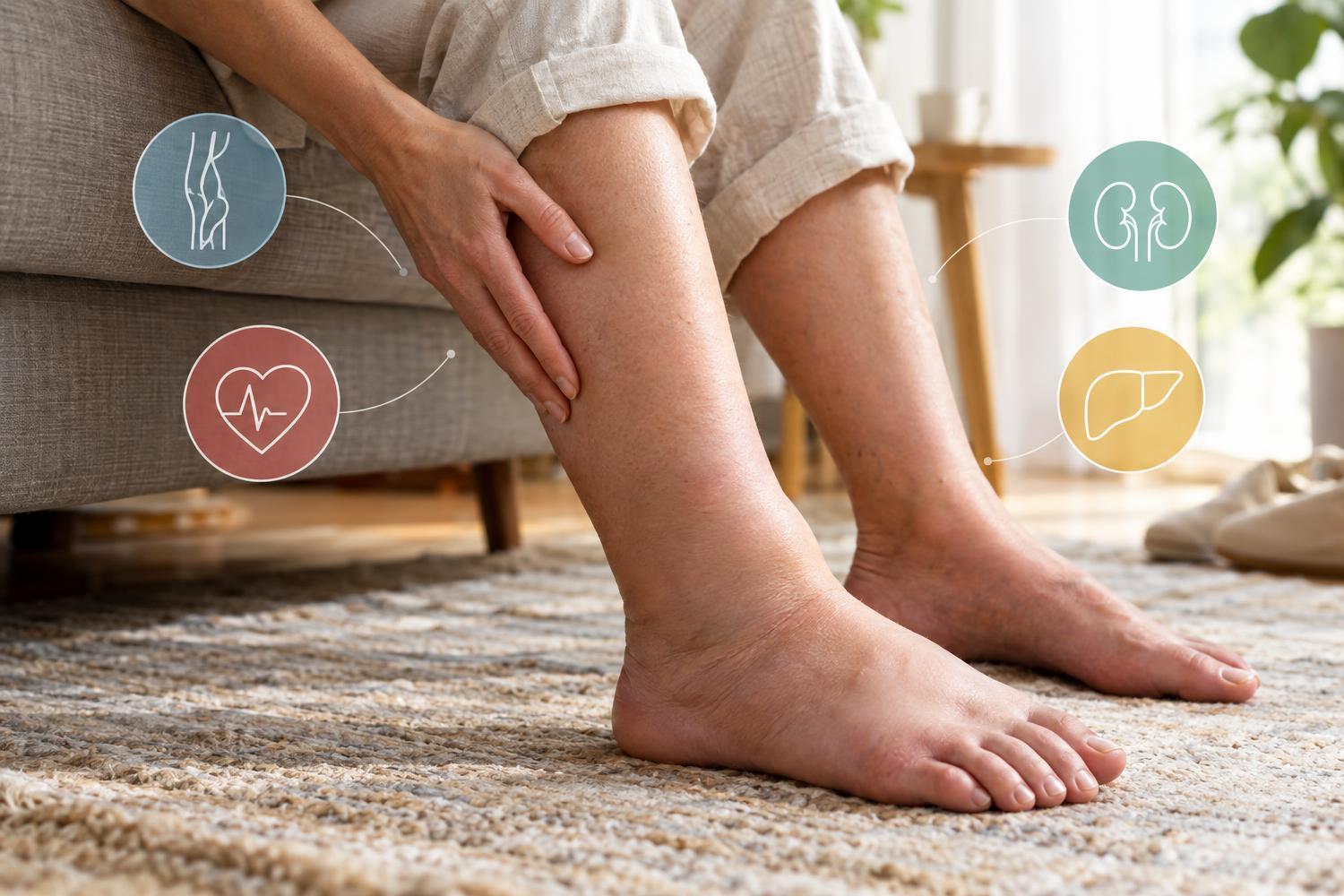 Gambe e caviglie gonfie? Il segnale per capire se c’entra il cuore