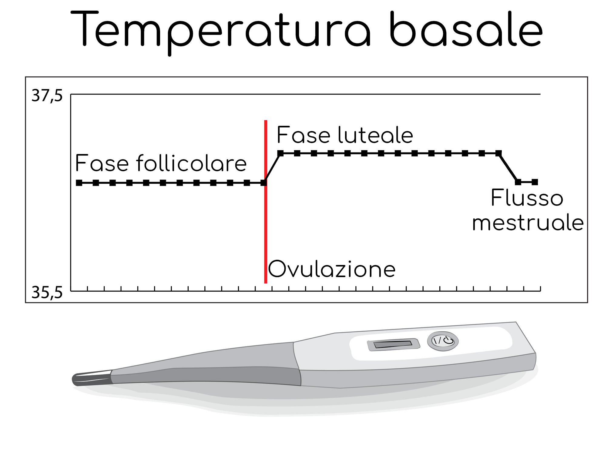 Termometro basale di temperatura dalla prova di alta precisione