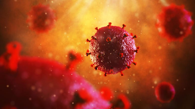 Rappresentazione grafica del virus dell'HIV