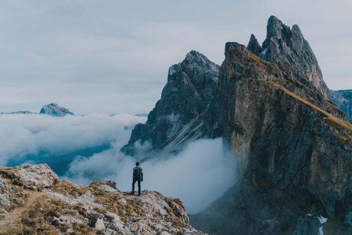 Fotografia di un panorama di montagna