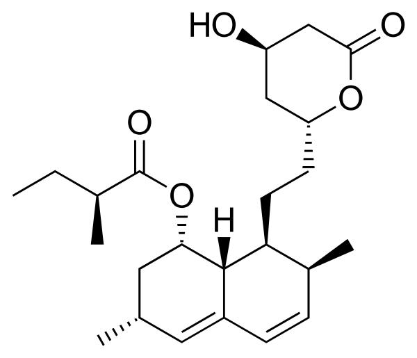 Struttura chimica della monacolina K
