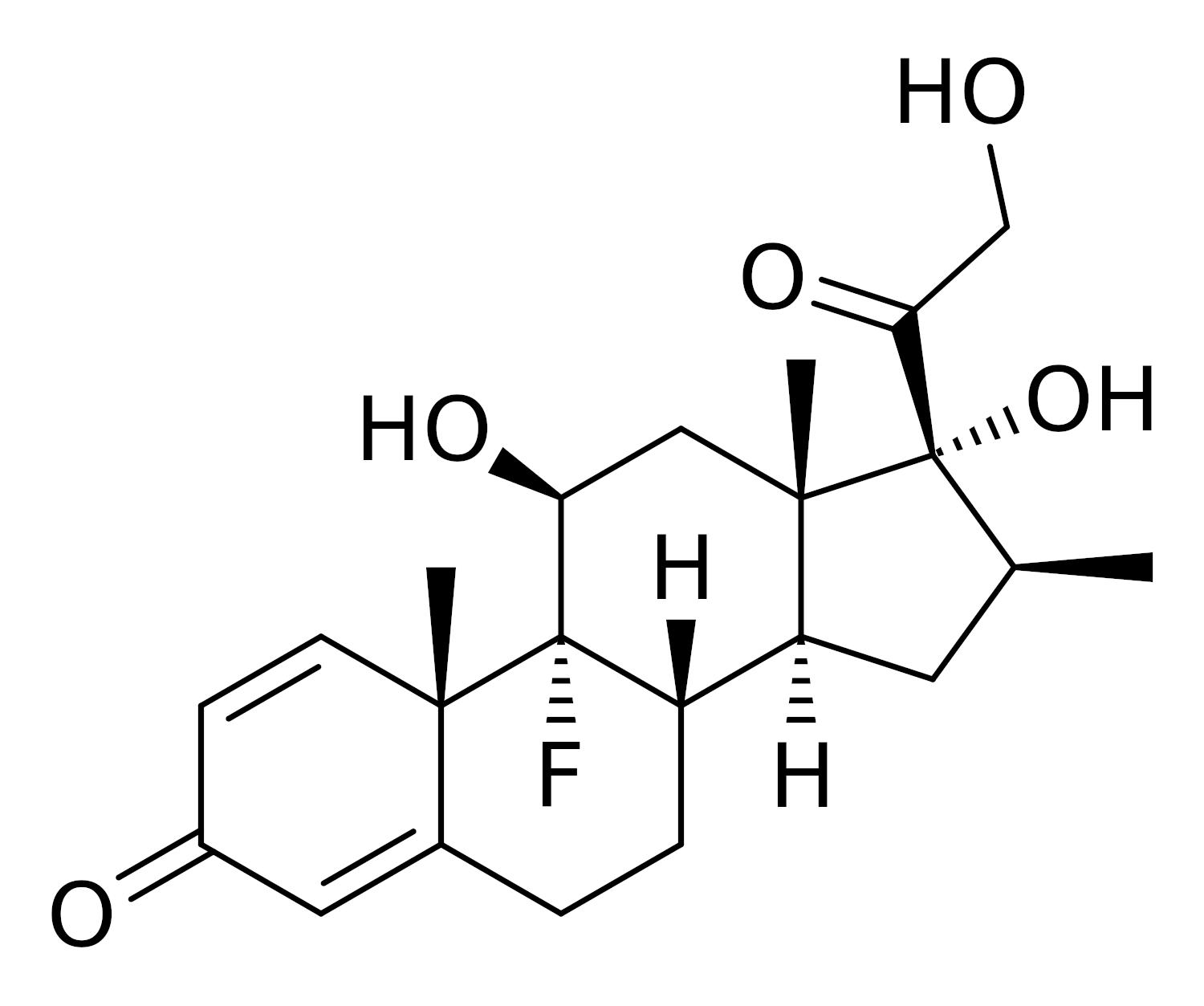 Betametasone, formula chimica