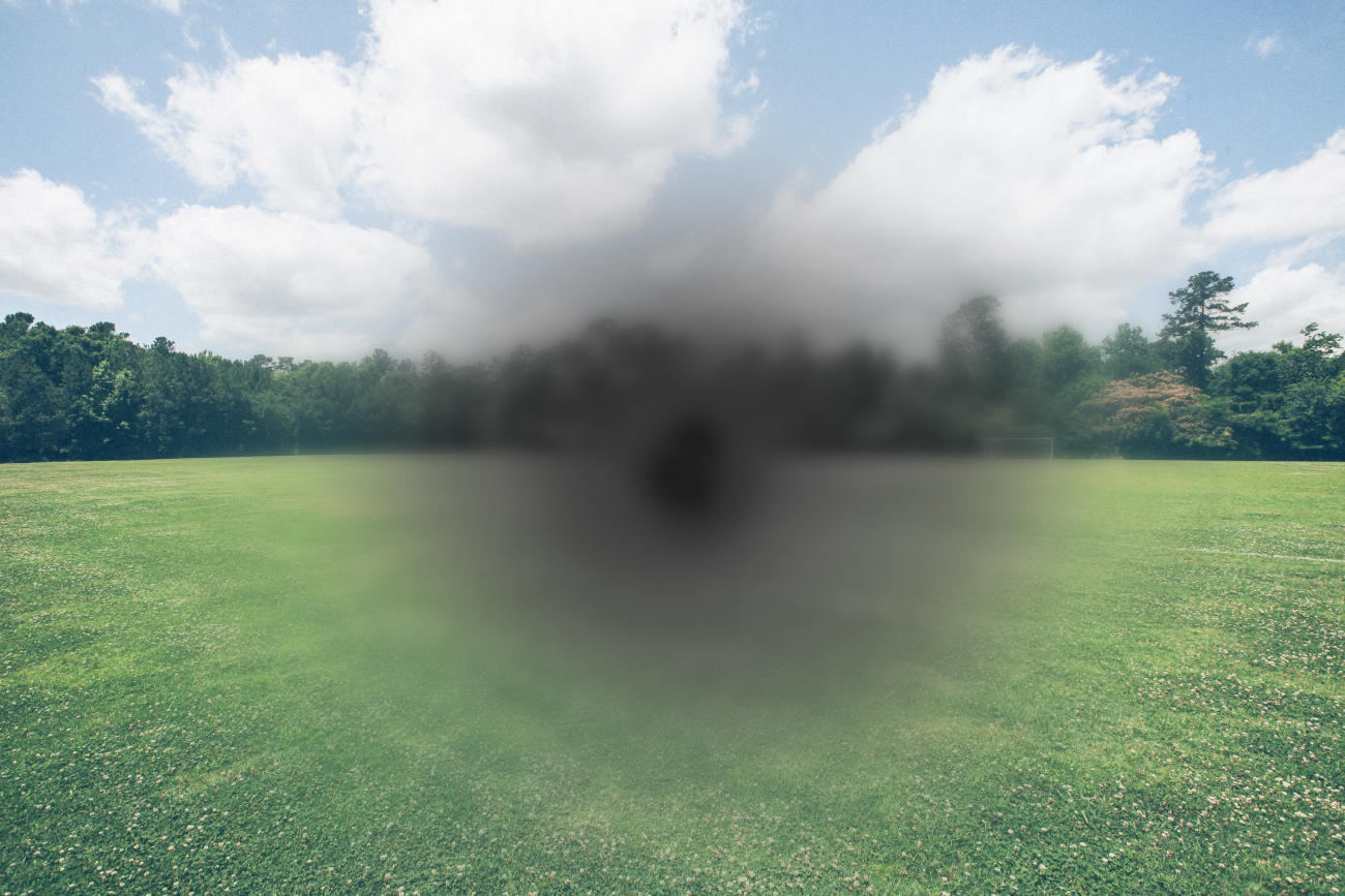 Visione offuscata al centro dello sguardo