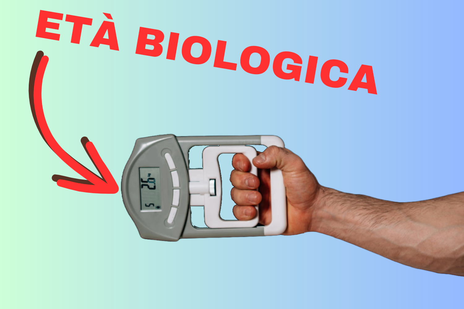 Dinamometro per misurare la forza della presa della mano