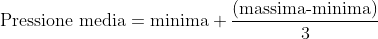 Formula matematica per il calcolo della pressione media