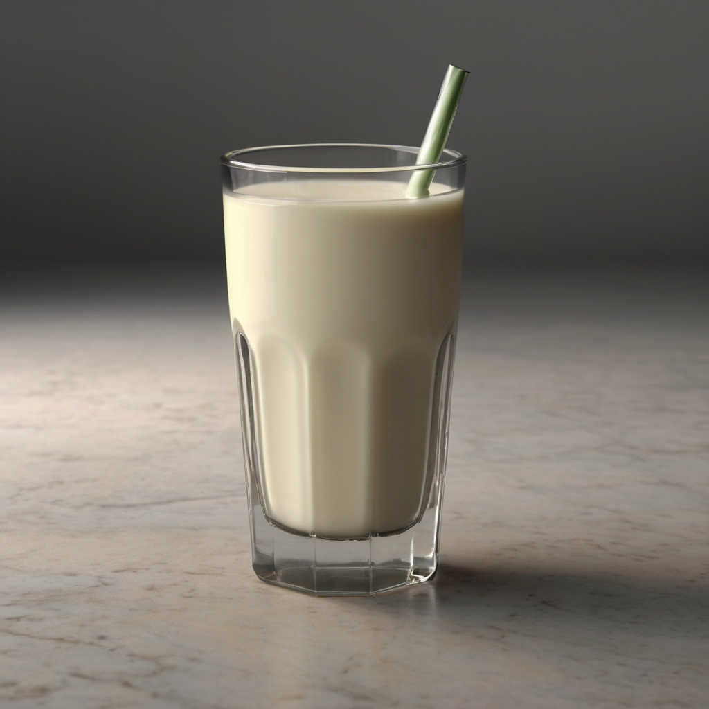 Bevanda di avena in un bicchiere