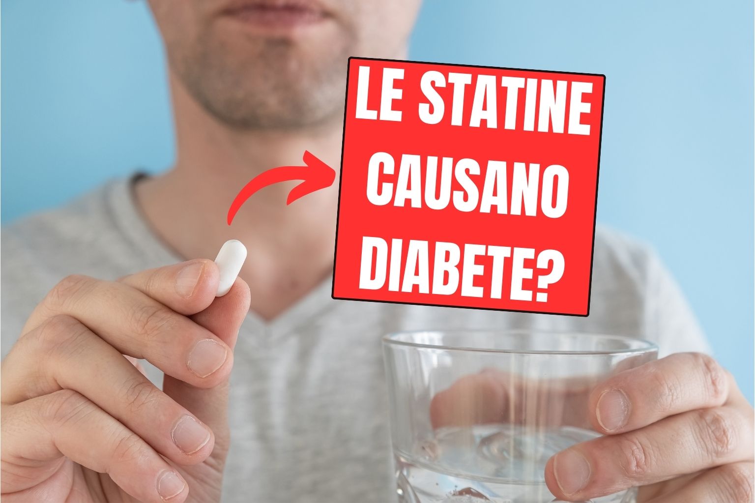 Uomo che sta per prendere una compressa