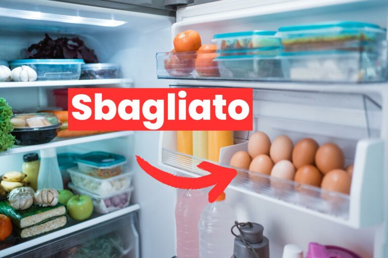 Uova nella porta del frigorifero