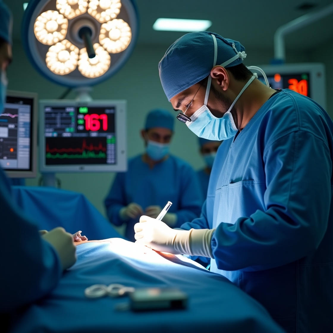 Cardiochirurgo al lavoro