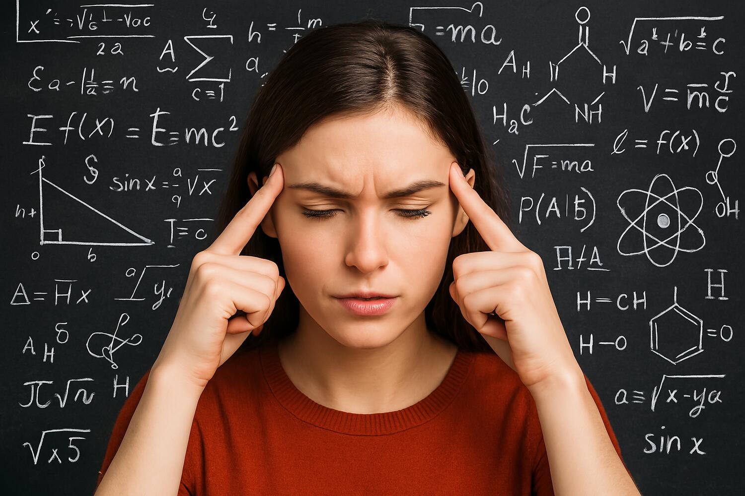 Ragazza concentrata