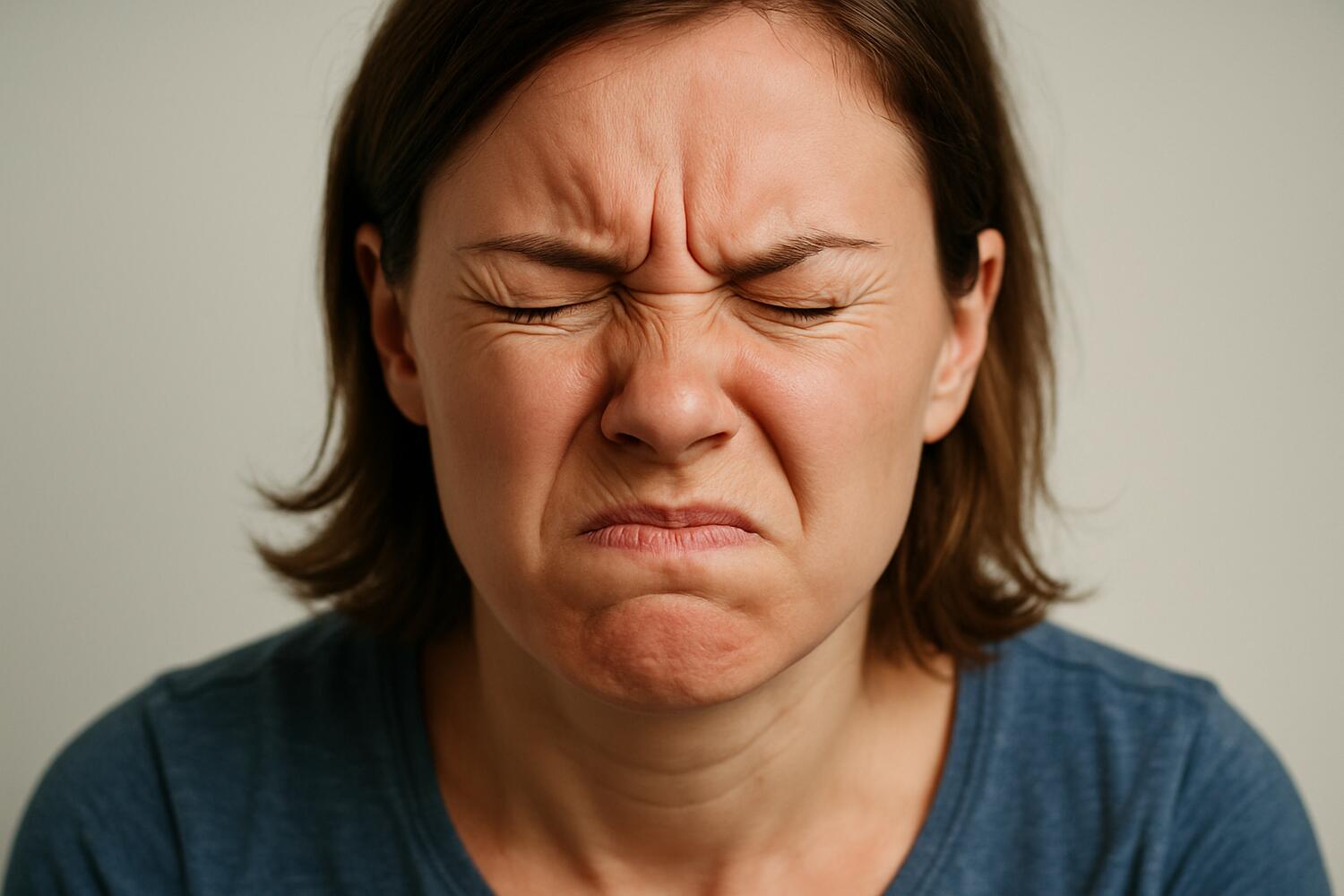 Ragazza in evidente condizione di sforzo