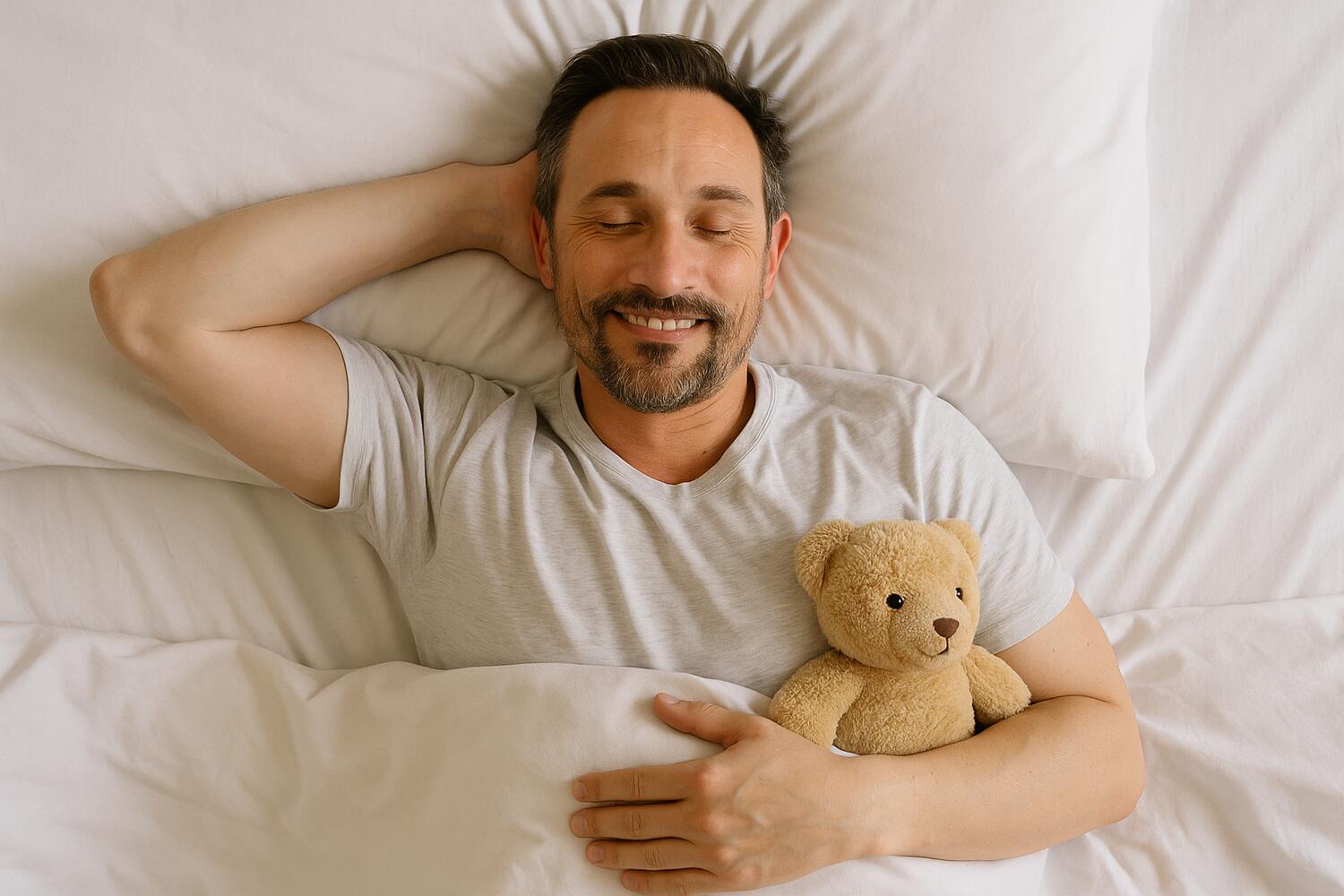 Uomo che dorme sereno