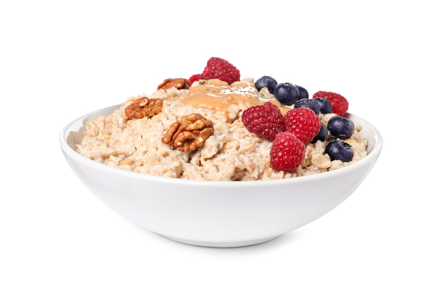Porridge di avena con frutti di bosco e noci