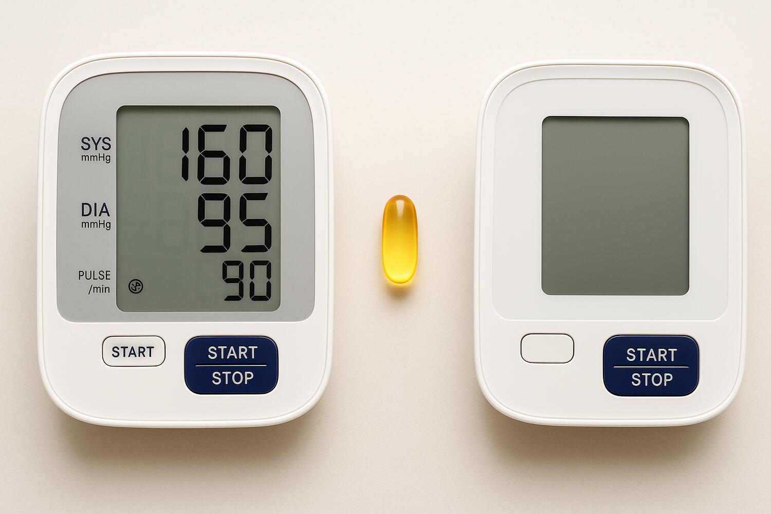 2 sfigmomanometri e una capsula di vitamina D