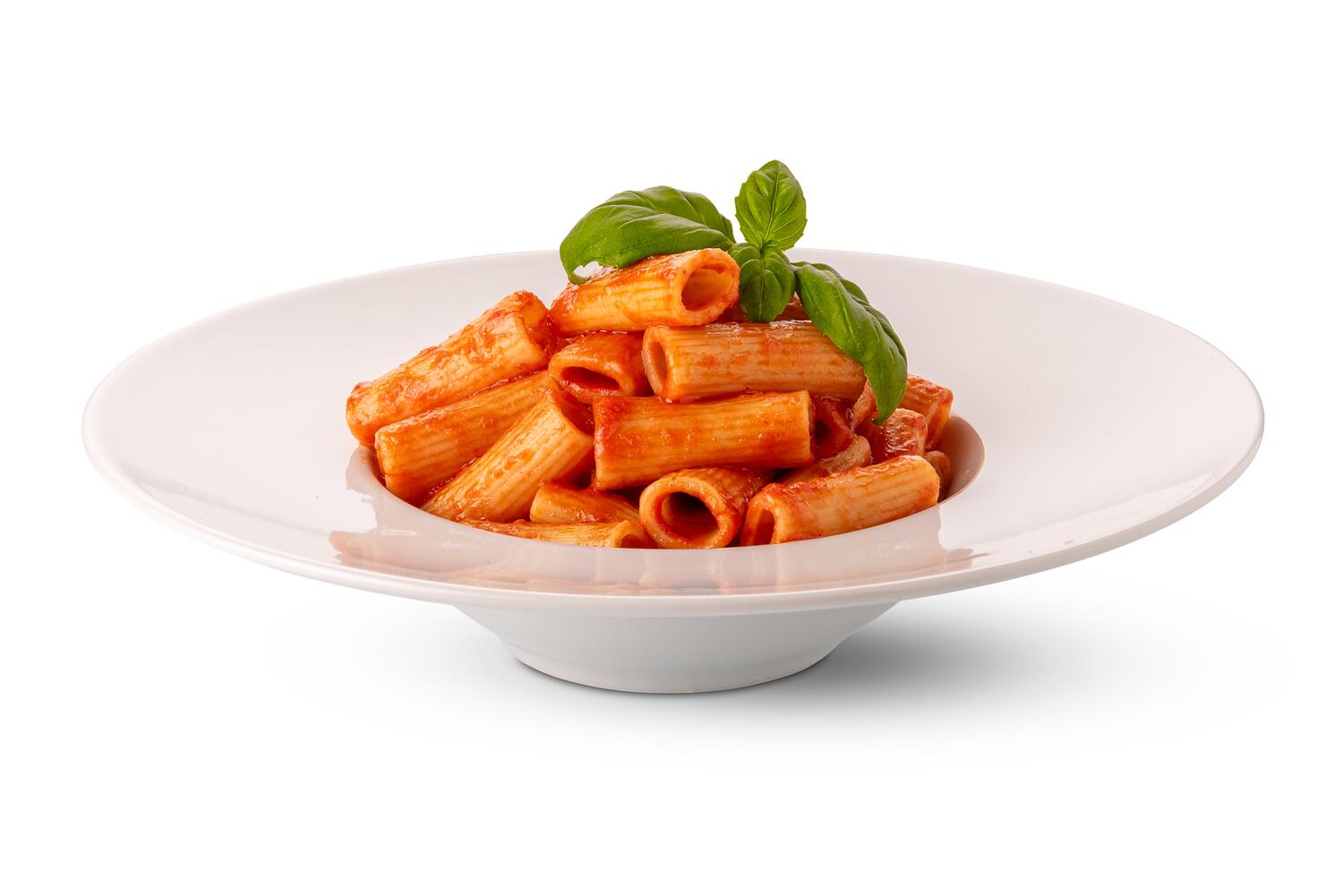 Piatto di rigatoni al pomodoro