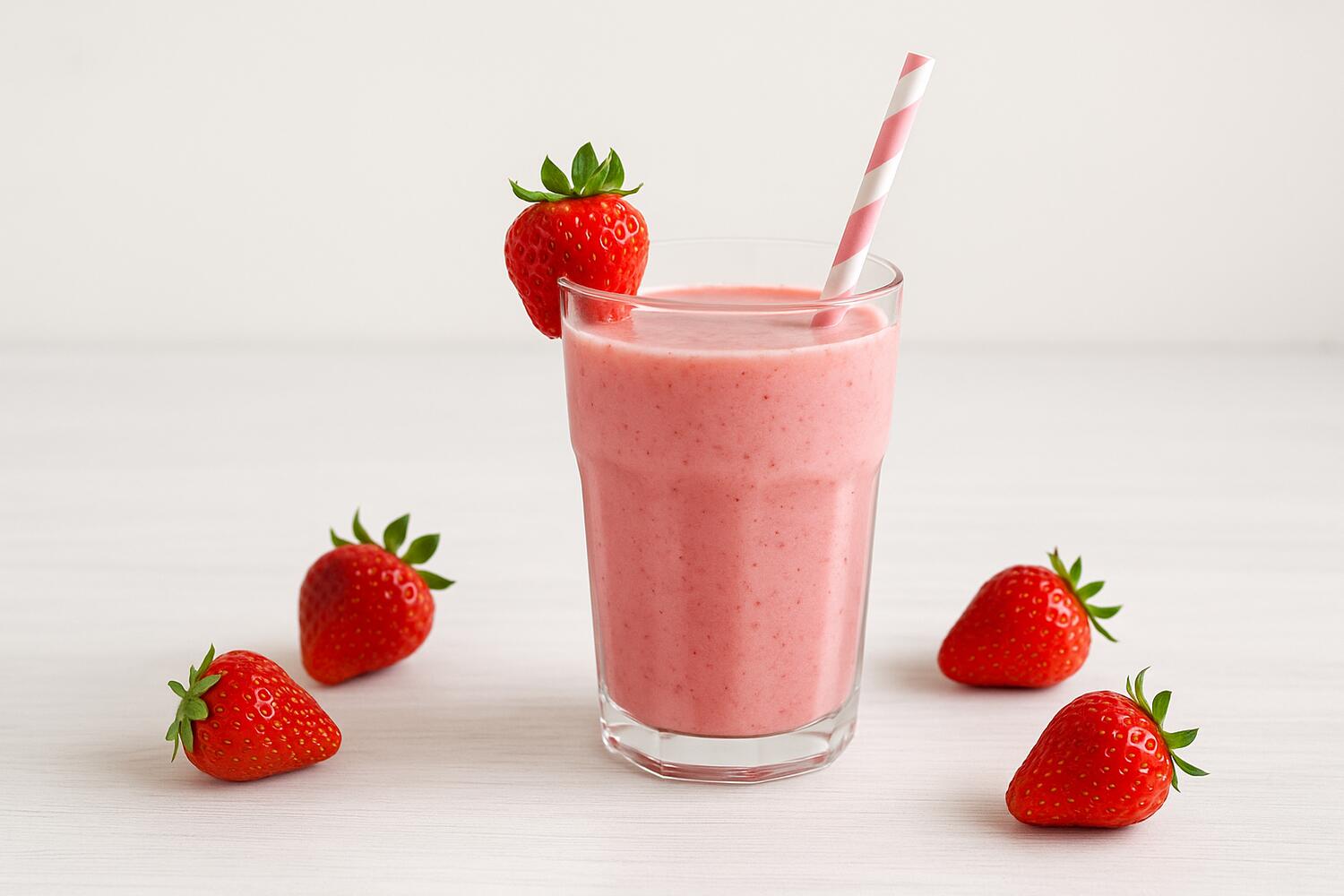Smoothie proteico alle fragole
