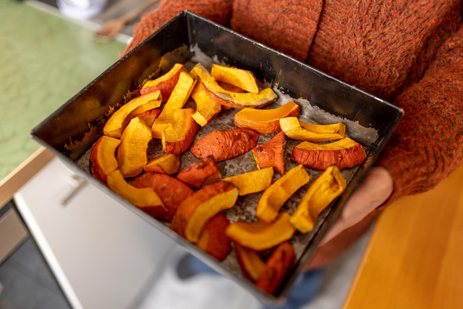 Zucca cotta al forno con buccia