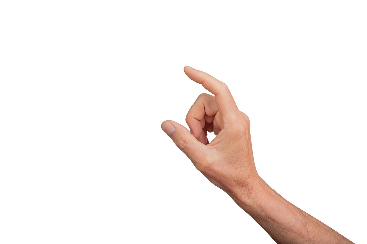 Mano che fa il segno di "poco"