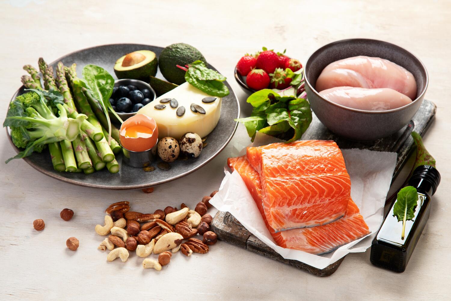 Vari alimenti low-carb