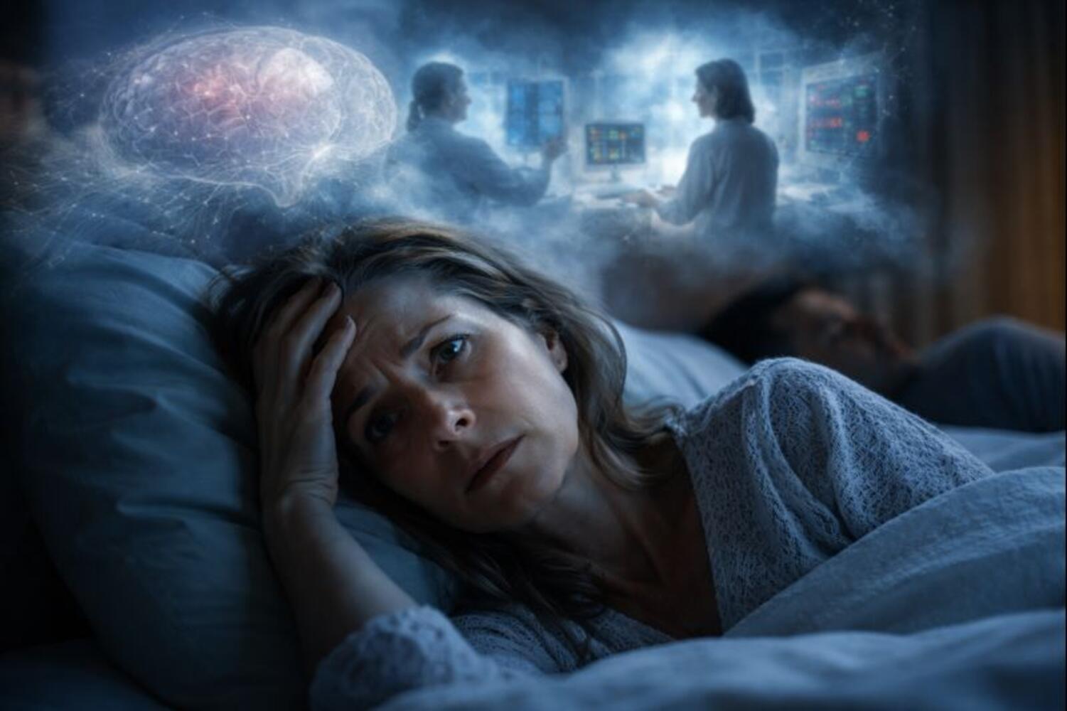 Immagine concettuale relativa a una donna che ha avuto un incubo